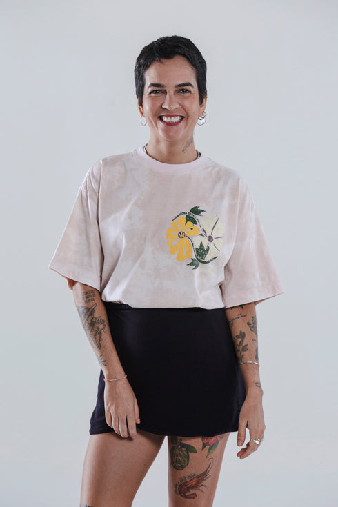 Camiseta Agroecológica Algodão Tie-dye Crajirú - Fit Oversized